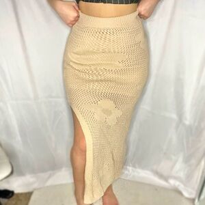 Floral Tan Skirt